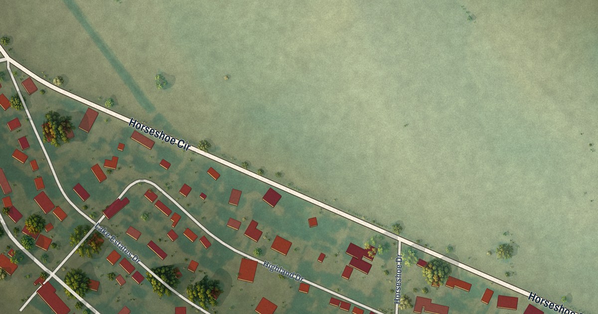 Map of Horseshoe Lake, Arkansas in 2026
