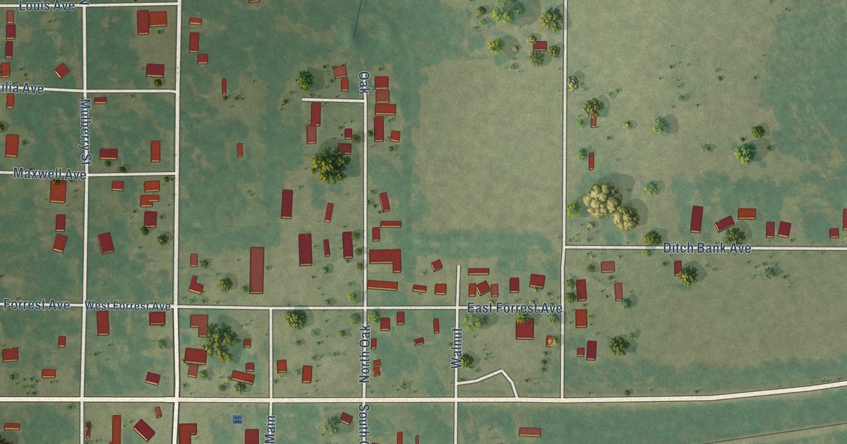 Map of Humphrey, Arkansas in 2026