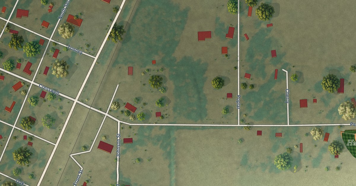 Map of Hunter, Arkansas in 2026