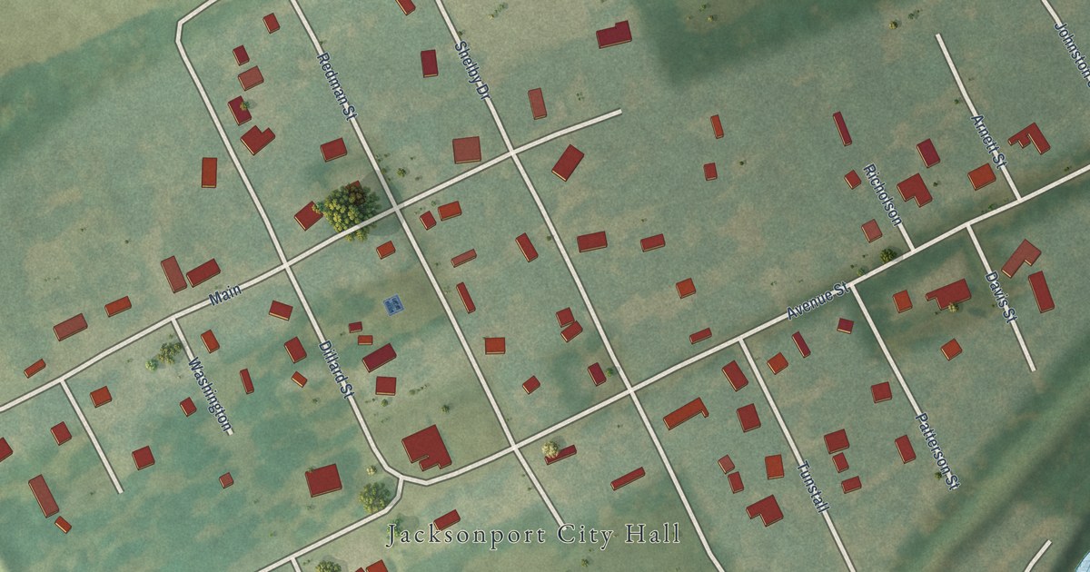Map of Jacksonport, Arkansas in 2026