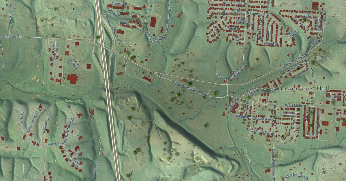 Map of Johnson, Arkansas in 2026