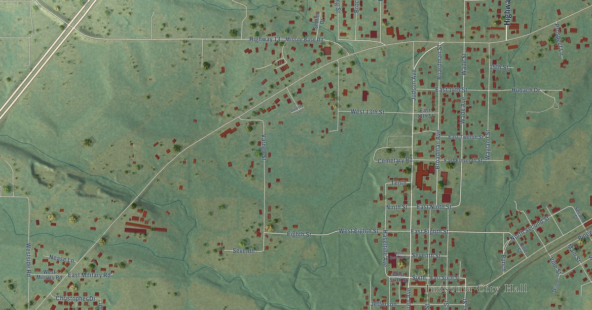 Map of Judsonia, Arkansas in 2026