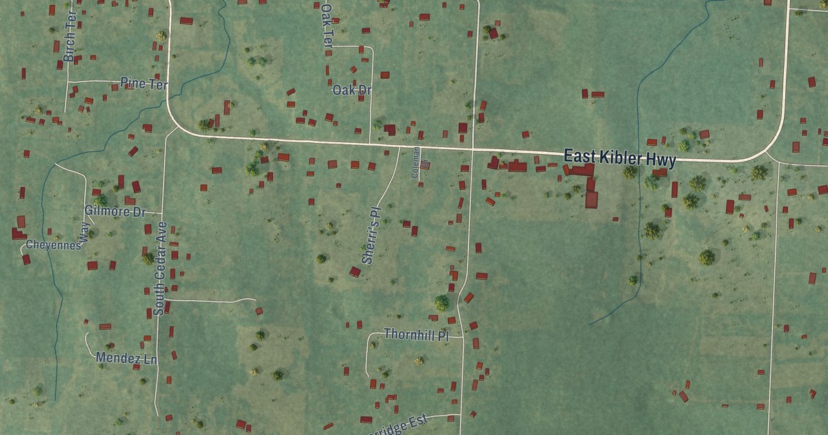Map of Kibler, Arkansas in 2026