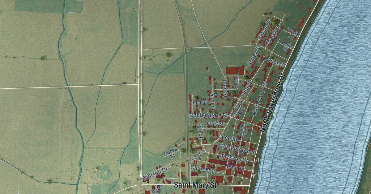 Map of Lake Village, Arkansas in 2026