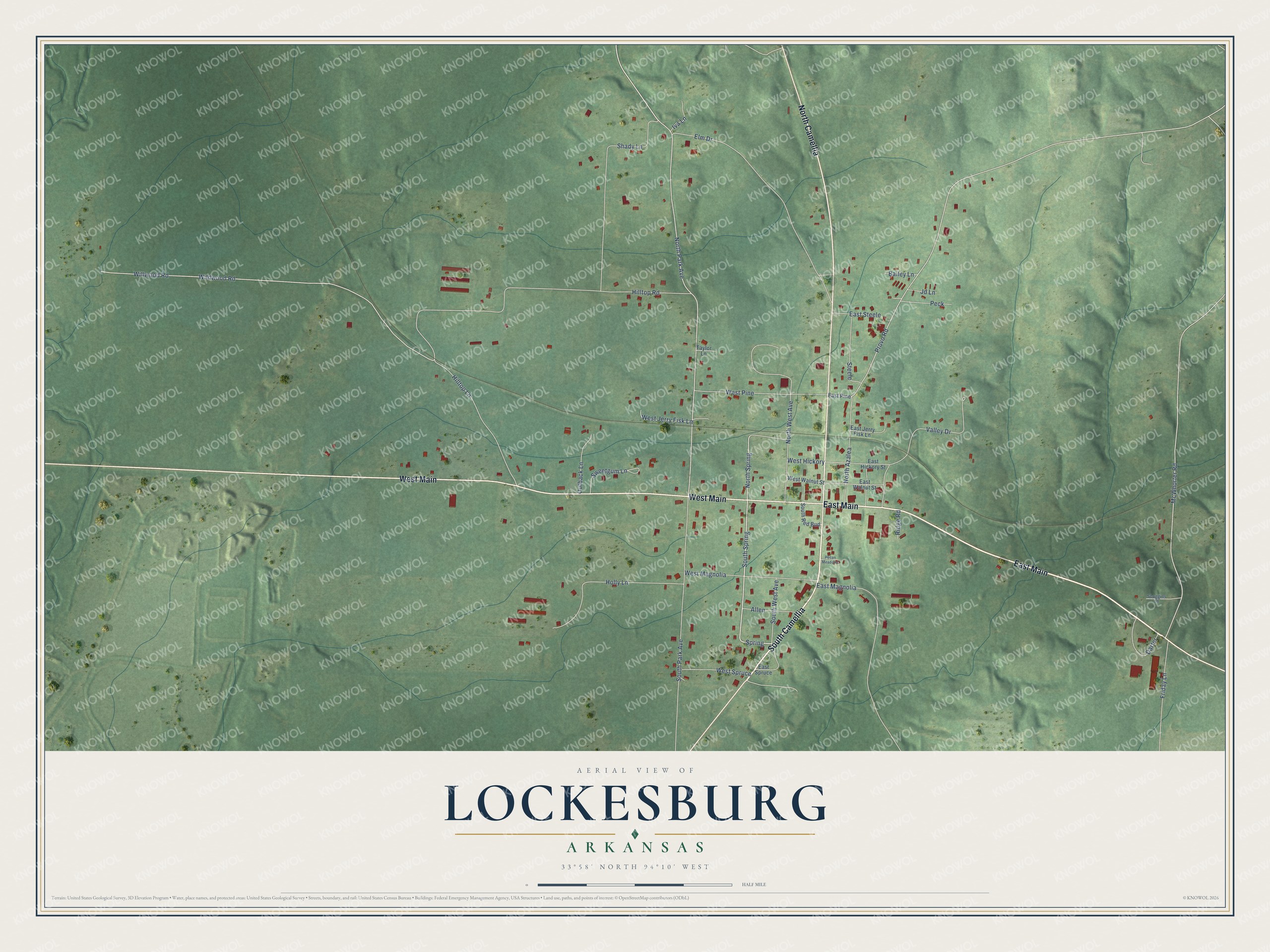 Watermarked full-map preview of Lockesburg, Arkansas