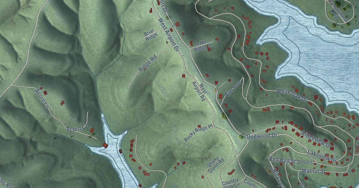 Map of Lost Bridge Village, Arkansas in 2026