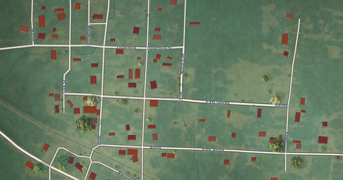Map of Louann, Arkansas in 2026