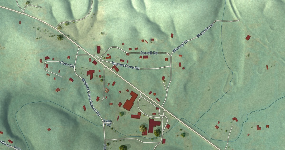 Map of Magnet Cove, Arkansas in 2026