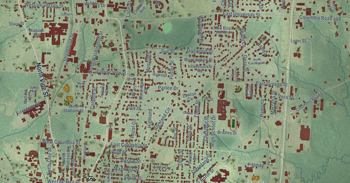 Map of Magnolia, Arkansas in 2026