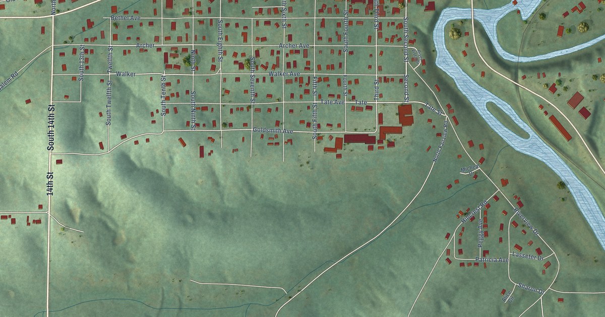 Map of Mammoth Spring, Arkansas in 2026