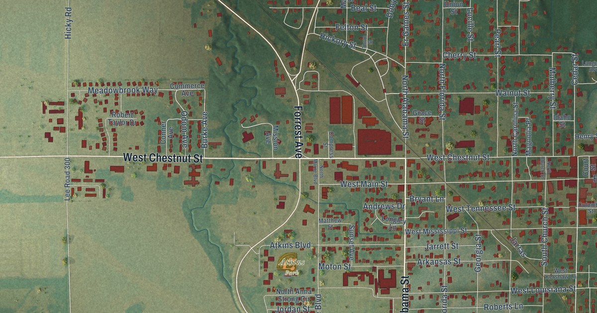 Map of Marianna, Arkansas in 2026