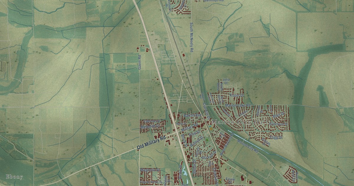 Map of Marion, Arkansas in 2026