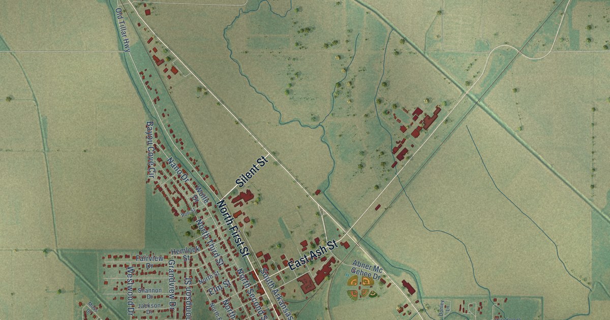 Map of McGehee, Arkansas in 2026