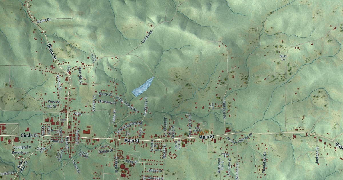 Map of Melbourne, Arkansas in 2026