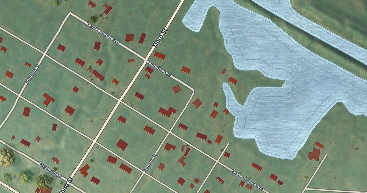 Map of Midland, Arkansas in 2026