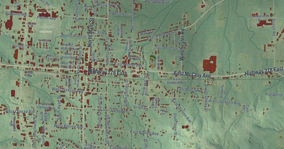 Map of Monticello, Arkansas in 2026