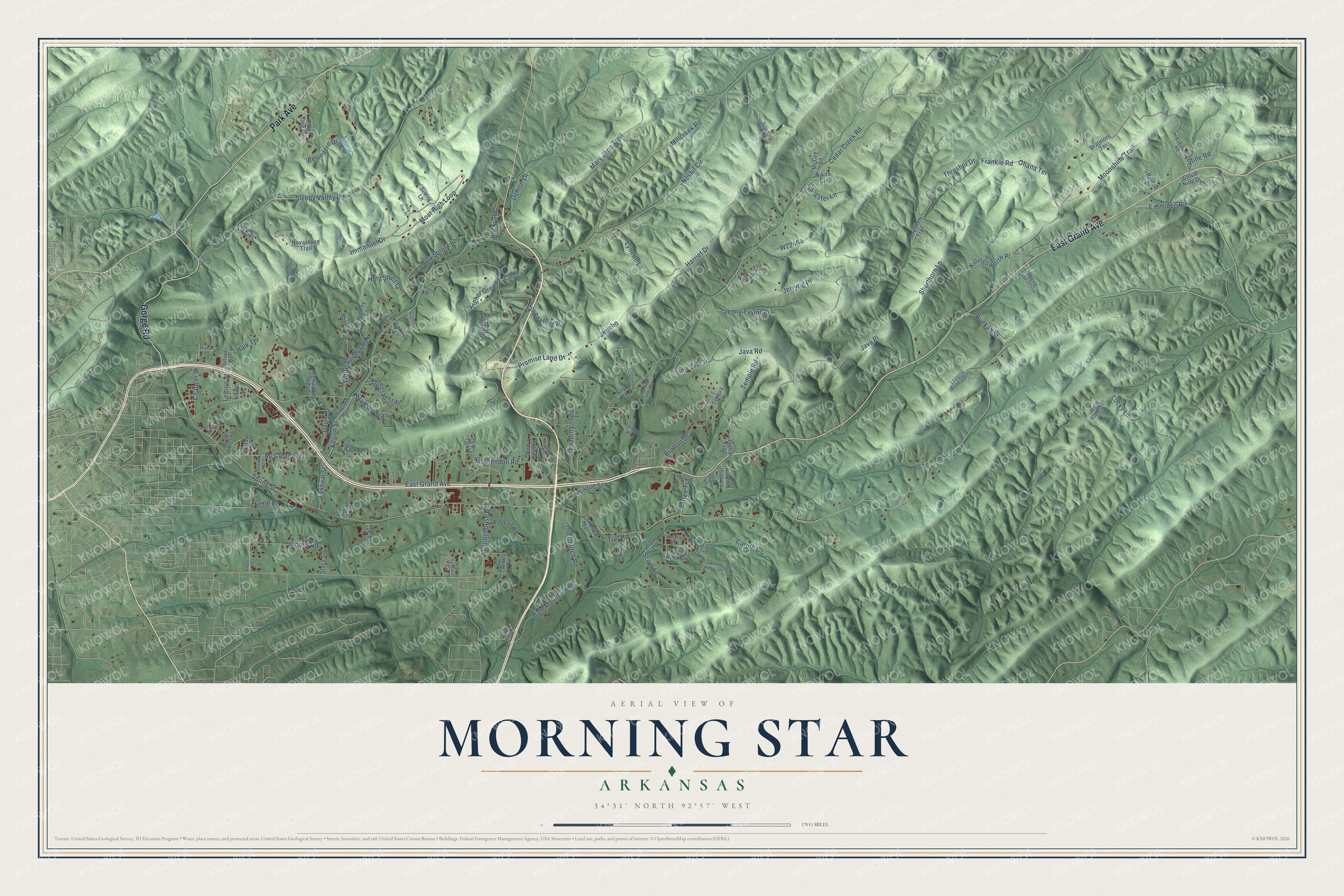 Watermarked full-map preview of Morning Star, Arkansas