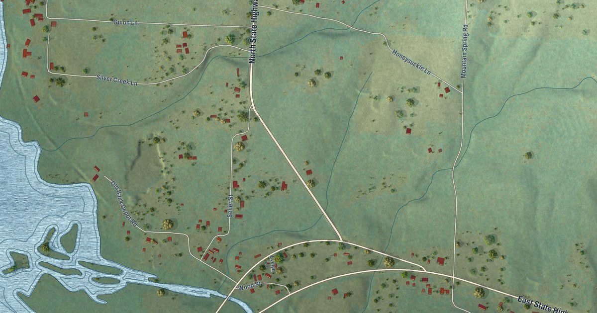 Map of New Blaine, Arkansas in 2026