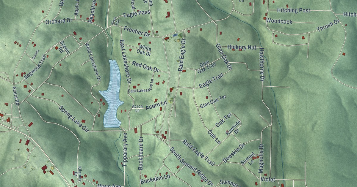 Map of Ozark Acres, Arkansas in 2026