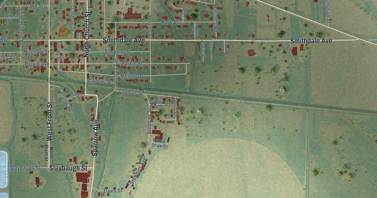 Map of Parkin, Arkansas in 2026