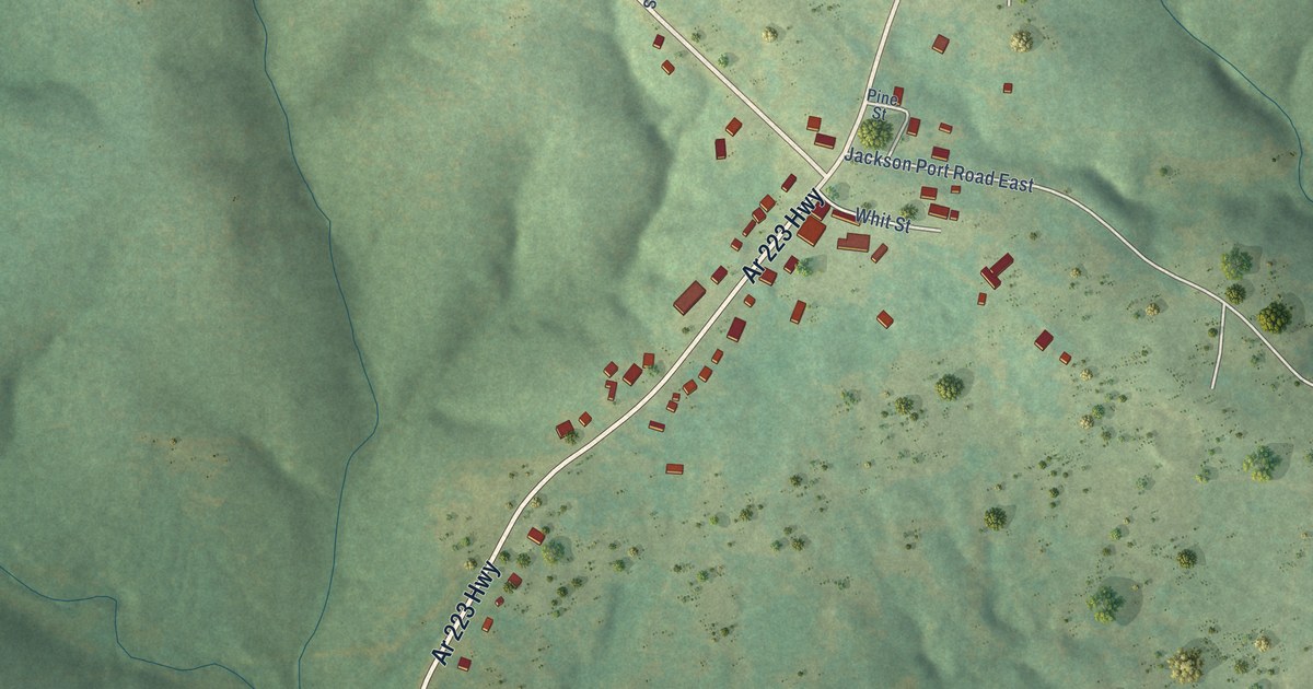 Map of Pineville, Arkansas in 2026