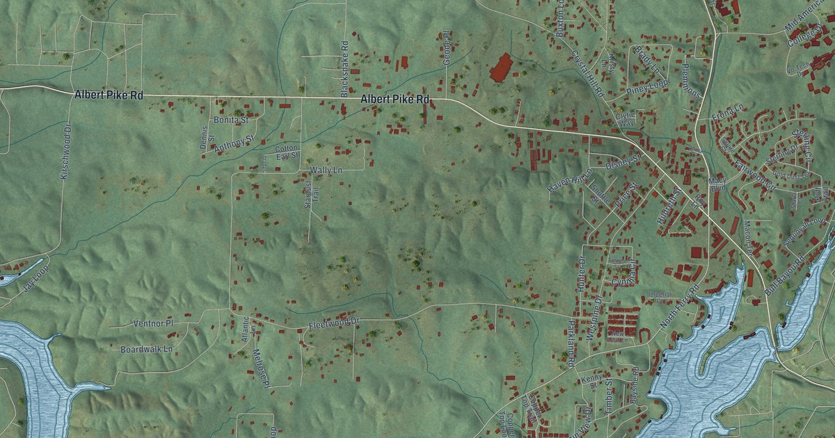 Map of Piney, Arkansas in 2026