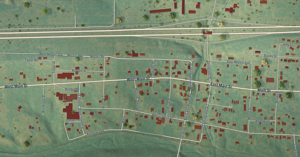 Map of Plumerville, Arkansas in 2026