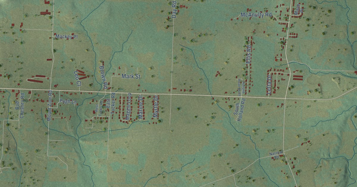 Map of Pottsville, Arkansas in 2026