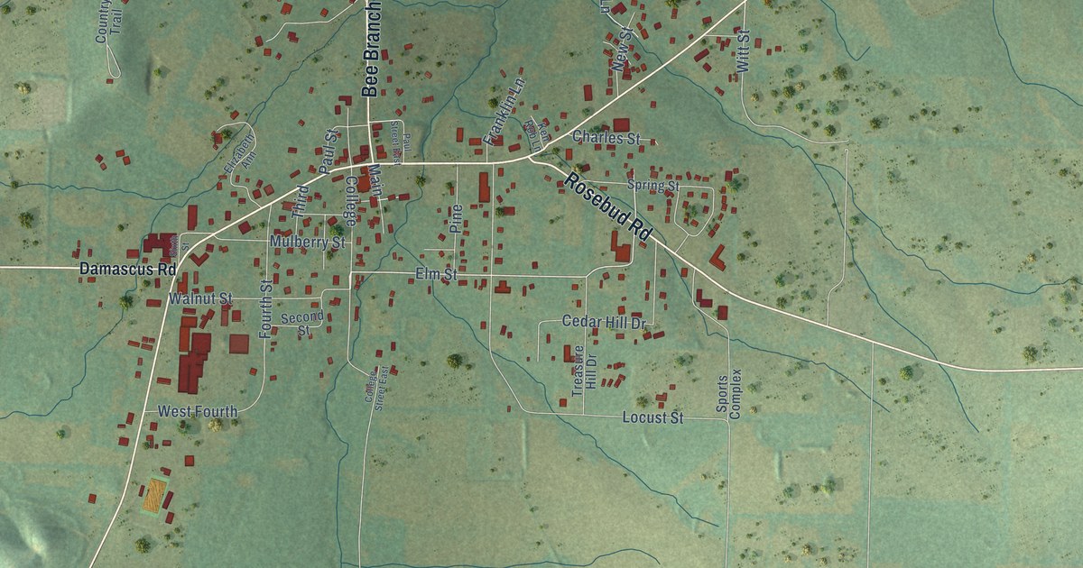 Map of Quitman, Arkansas in 2026