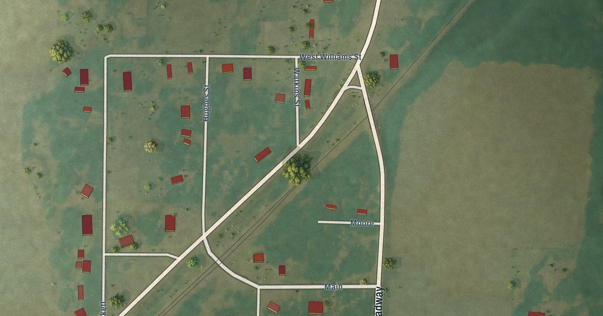 Map of Roe, Arkansas in 2026