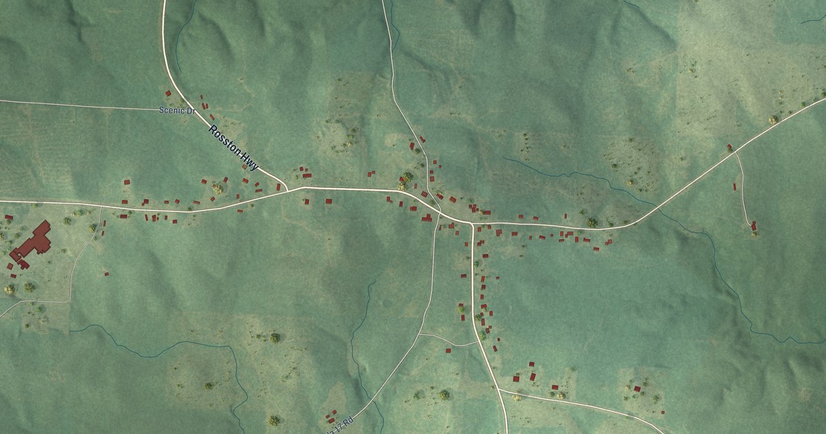 Map of Rosston, Arkansas in 2026