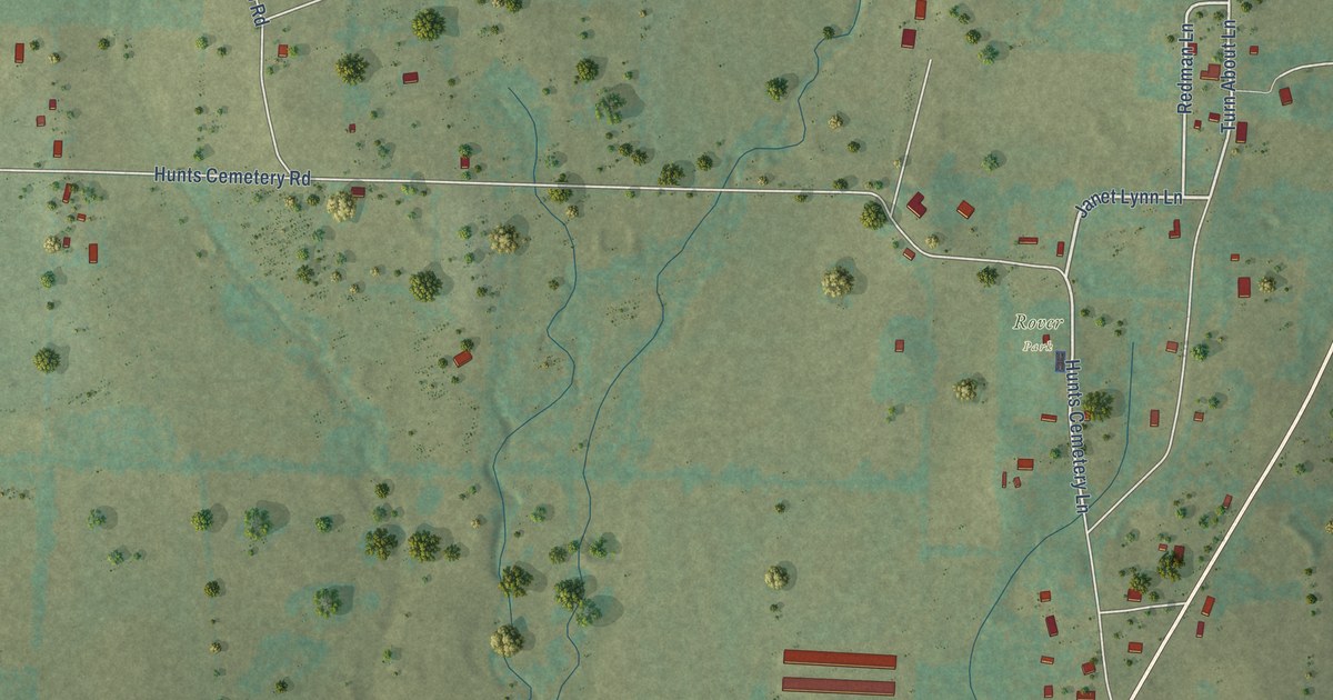 Map of Rover, Arkansas in 2026