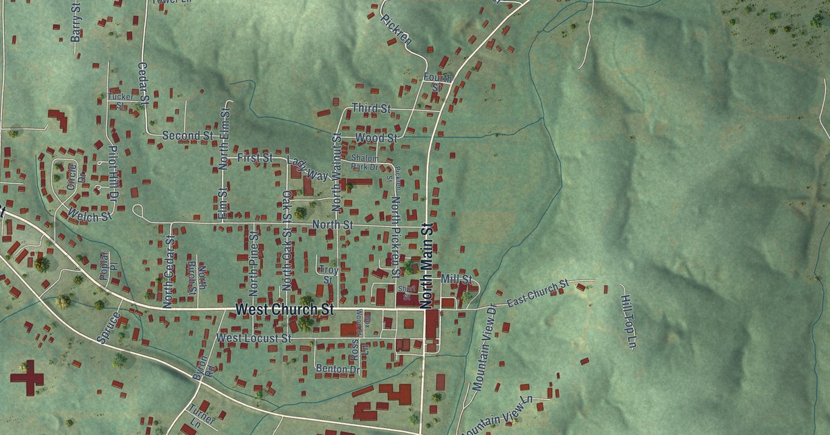 Map of Salem, Arkansas in 2026