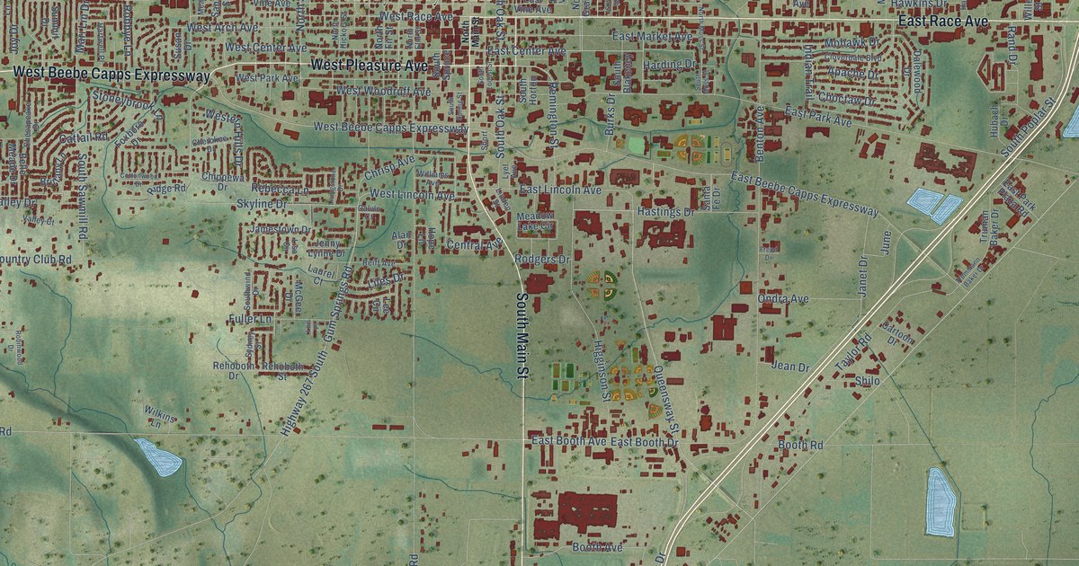 Map of Searcy, Arkansas in 2026
