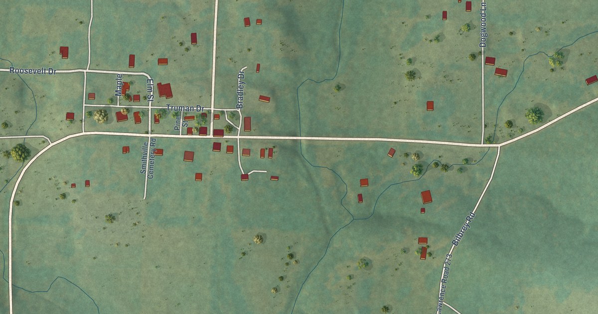 Map of Smithville, Arkansas in 2026