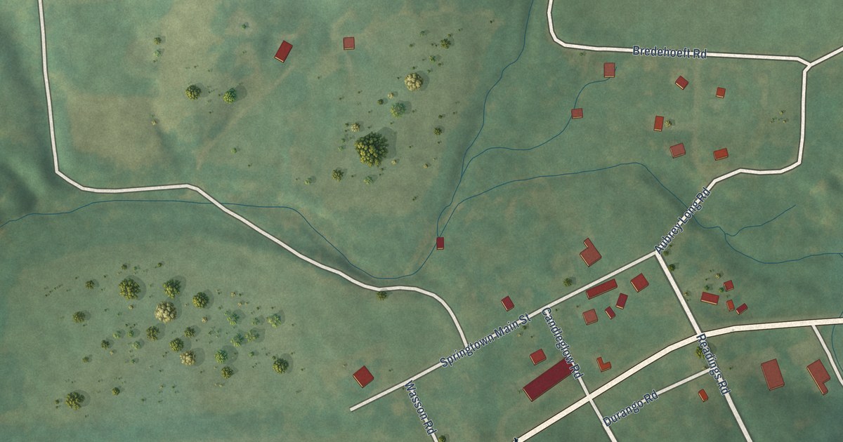 Map of Springtown, Arkansas in 2026