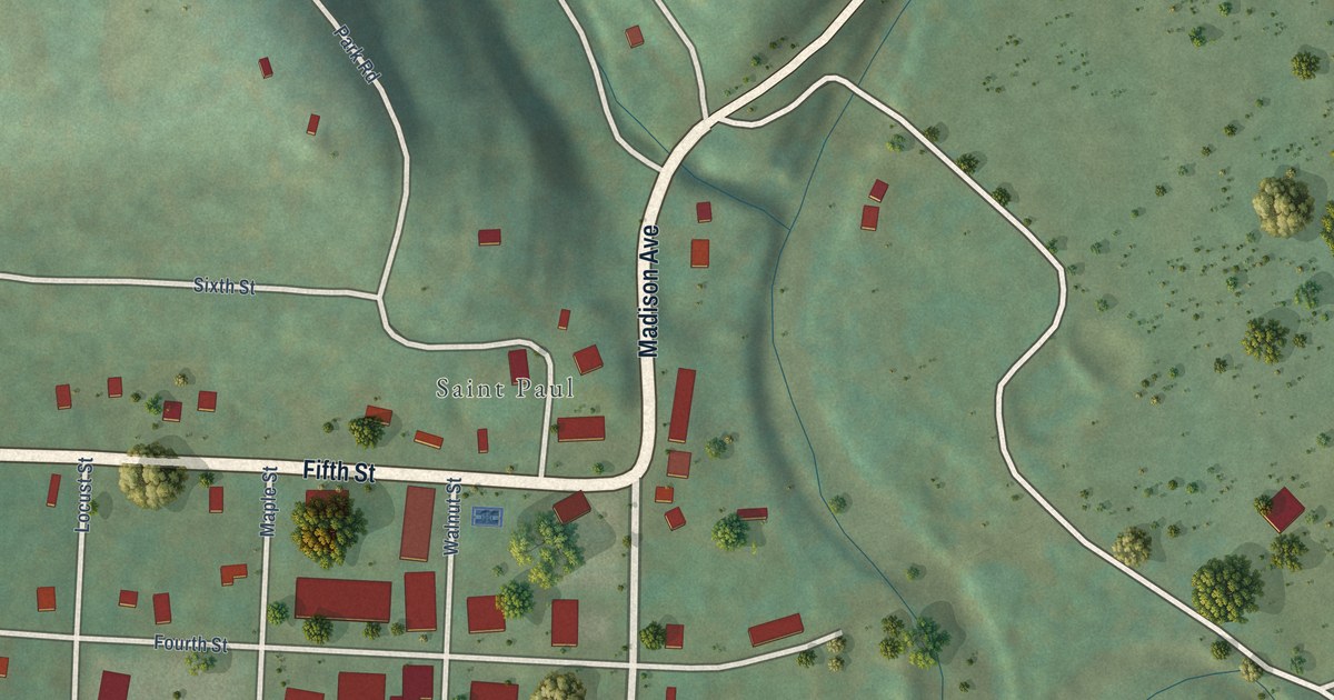 Map of St. Paul, Arkansas in 2026