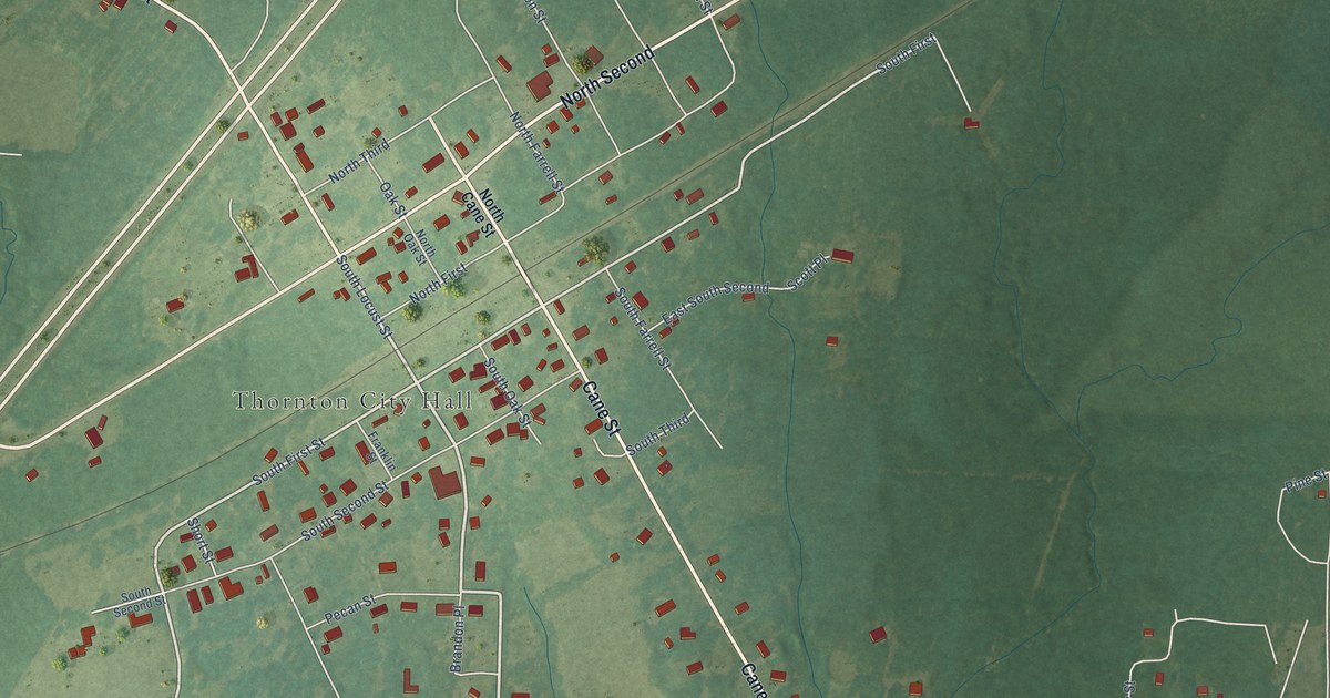 Map of Thornton, Arkansas in 2026