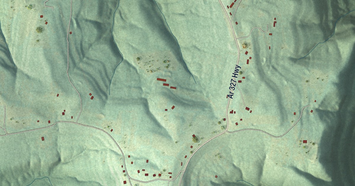 Detailed Map of Wayton, Arkansas