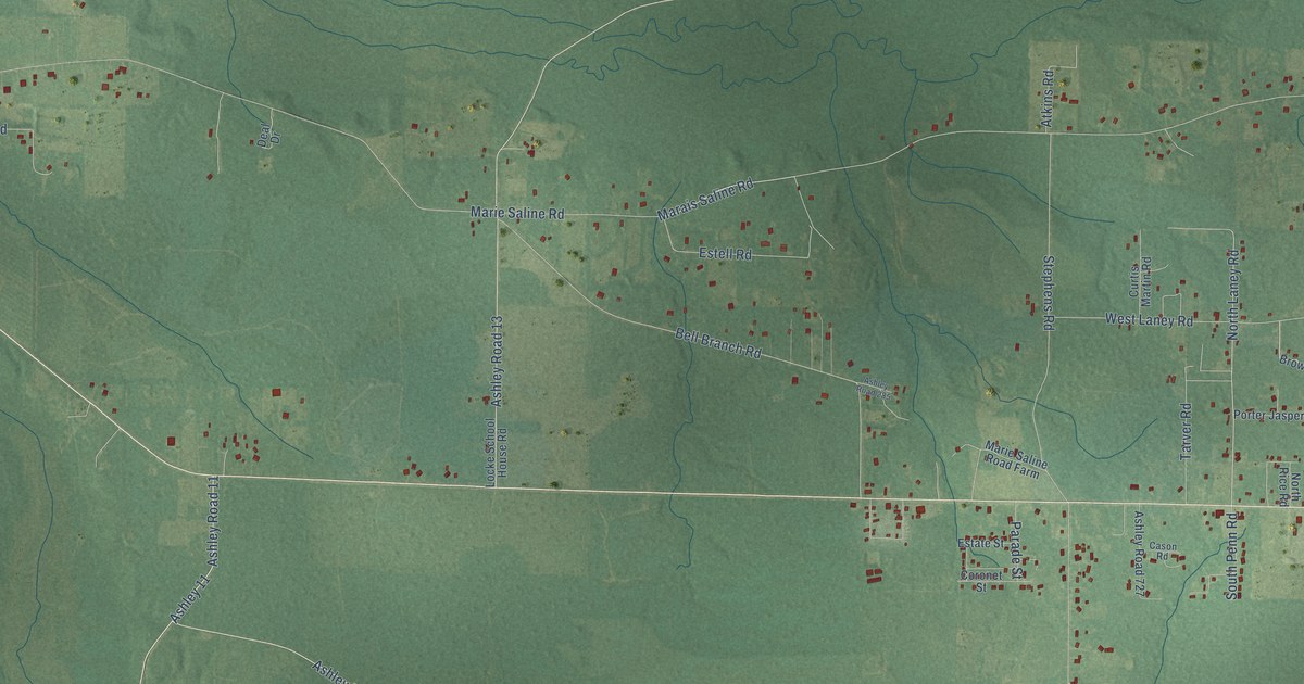 Map of West Crossett, Arkansas in 2026