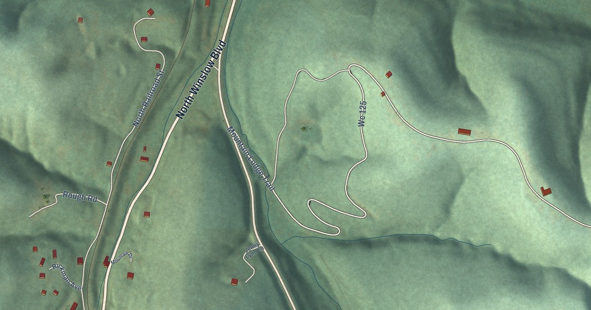 Map of Winslow, Arkansas in 2026