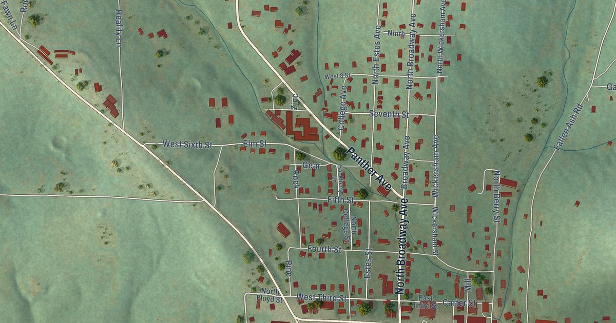 Map of Yellville, Arkansas in 2026