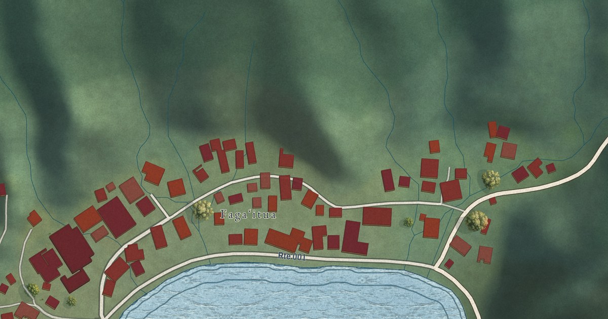 Map of Faga’itua, American Samoa in 2026