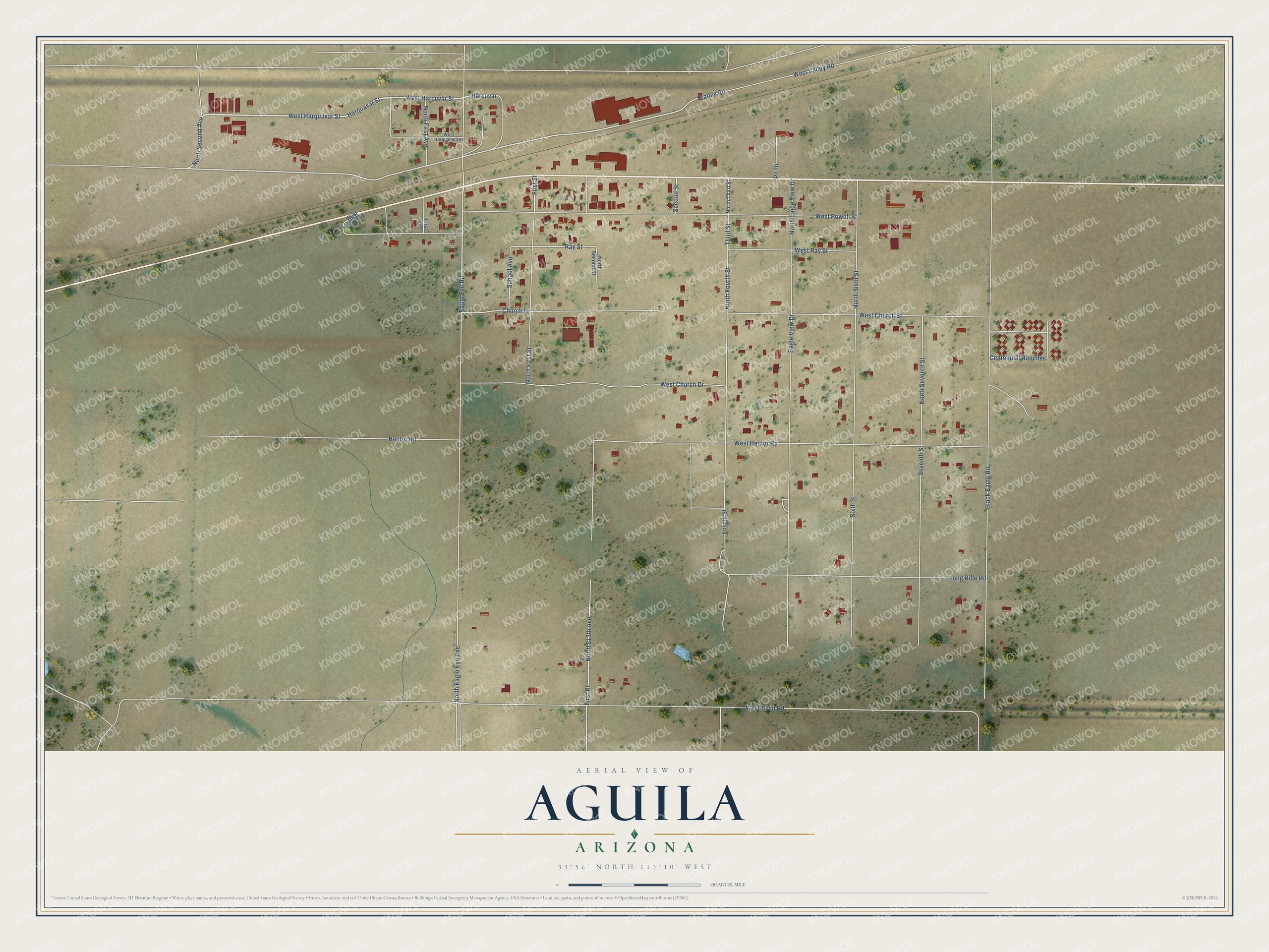 Watermarked full-map preview of Aguila, Arizona