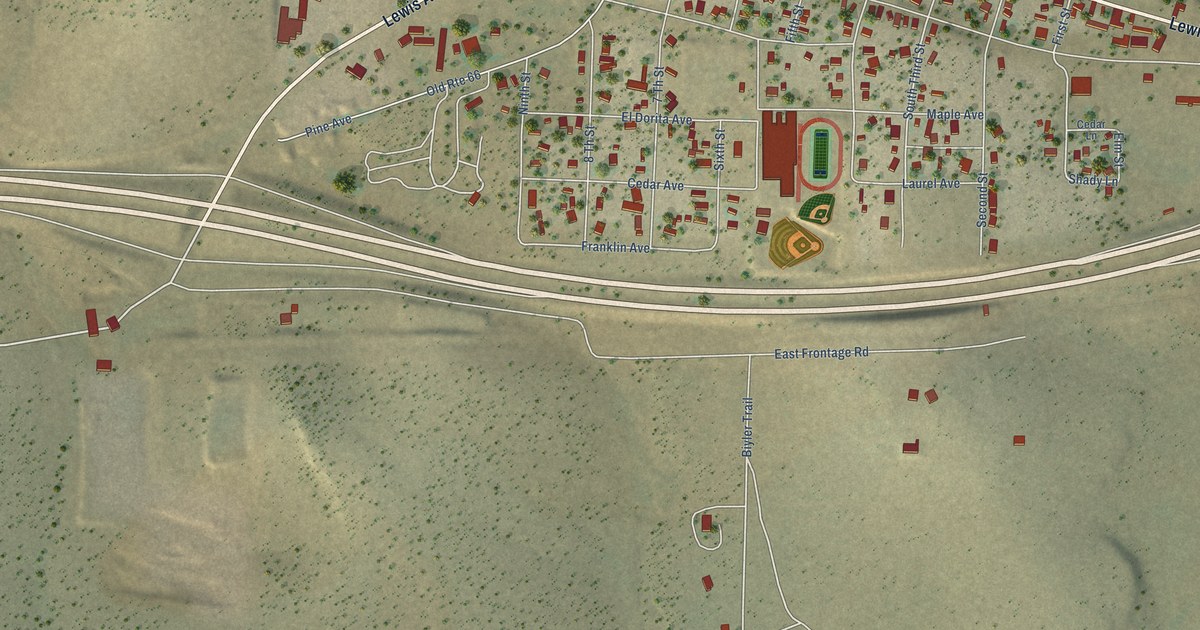 Map of Ash Fork, Arizona in 2026