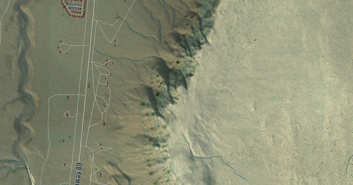 Detailed Map of Bitter Springs, Arizona