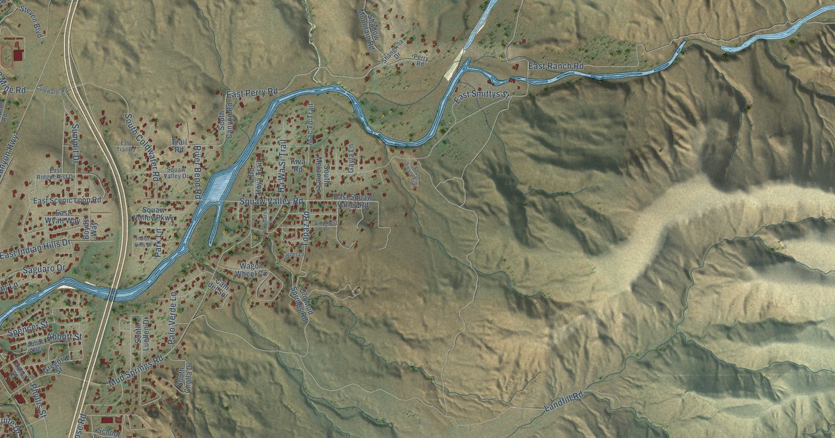 Map of Black Canyon City, Arizona in 2026