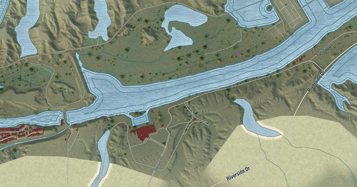 Detailed Map of Bluewater, Arizona