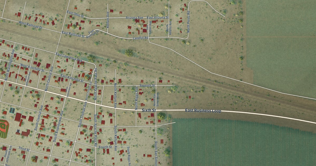 Map of Bowie, Arizona in 2026