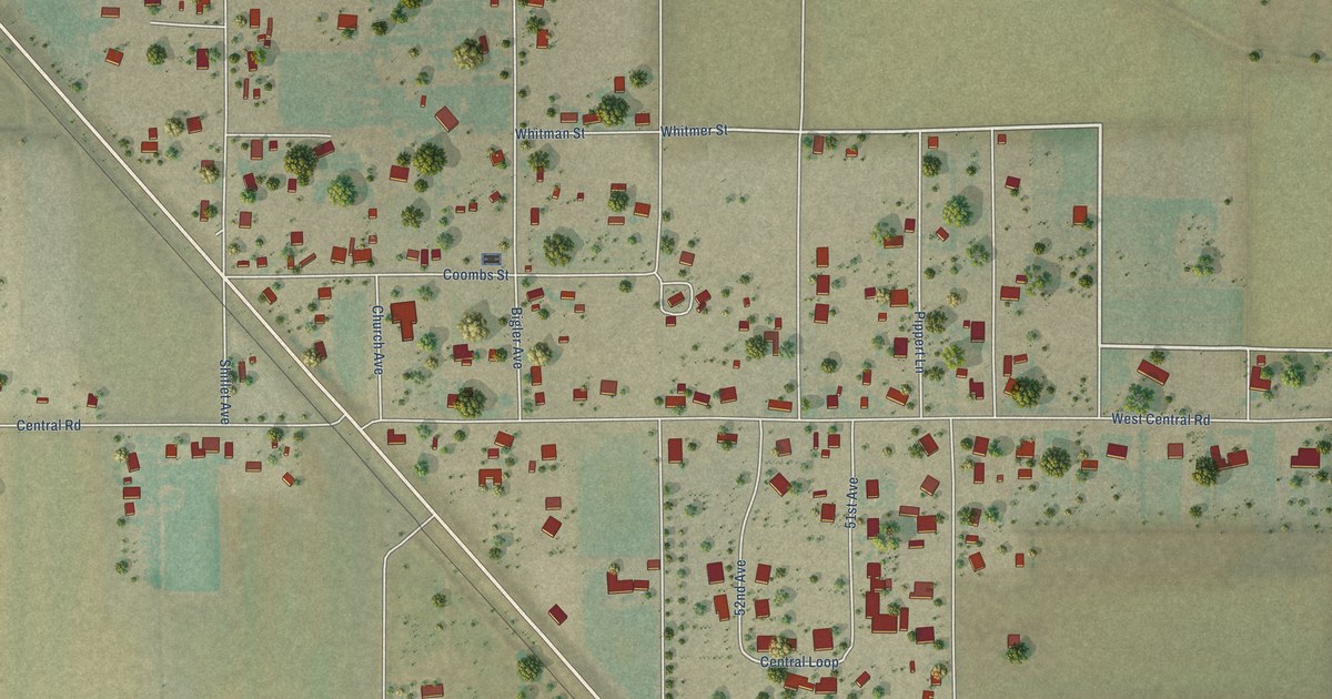 Detailed Map of Central, Arizona